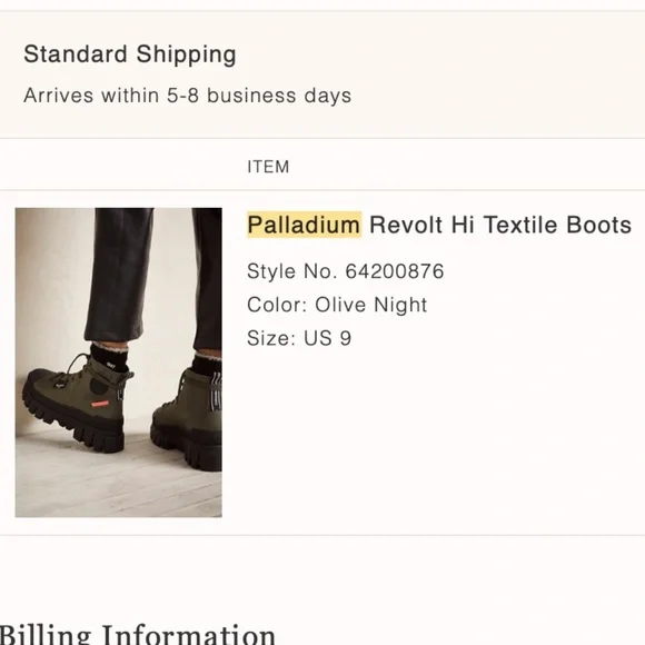 Palladium Revolt Hi Textile Boots WMS 9 (41) - olive - Picture 6 of 6